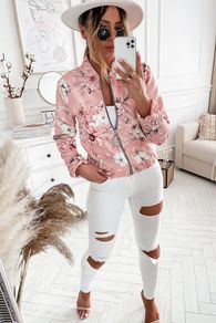 Floral zip sweatshirt