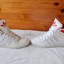 2011 adidas hardcourt hi tops Size 6 eu 40 white/red leather in excellent condition Image 4
