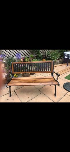Garden bench.
