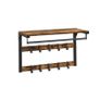 Wall Coat Rack with Shelf and 10 Removable Hooks Image 2