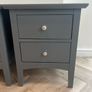 Bedside Locker / Table x2 - Wood - Dark Grey Image 8