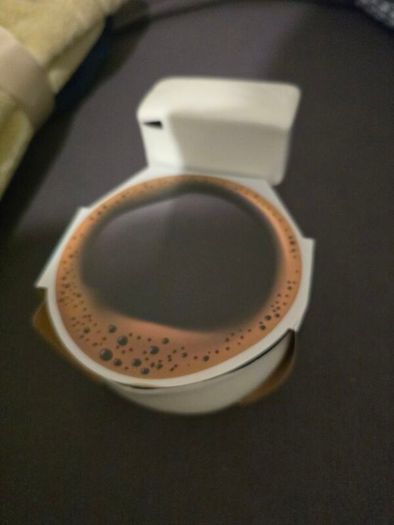 toilet design coffee mug novelty with ground coffee