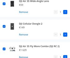 DJI Air 3s Fly More Combo RC2 + DJI Cellular 2 + Wide lenses