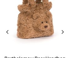 New JELLYCAT Bartholomew Bear Handbag