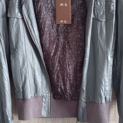 leather look jacket size UK 8