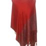 Ladies Red Paisley Rectangular Wrap Shawl With Tassle Fringe L 70 In X W 27 In Image 4