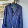 Zara Man Suits Collection Tailored Blue Textured Blazer Jacket Size EU 54 USA 44 Image 2