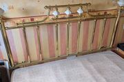 Sealy King Size Bed Base and Brass Headboard
