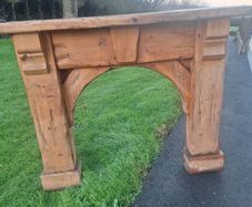 Heavy wood fire surround