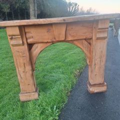 Heavy wood fire surround