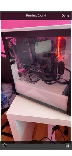 gaming pc and two monitors