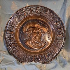 Vintage copper decorative plate - Petrus Paulus Rubens