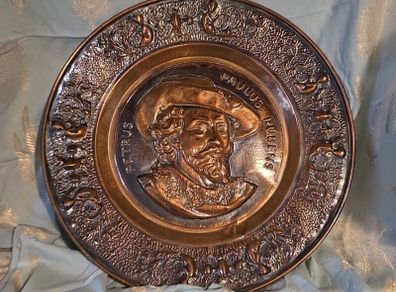 Vintage copper decorative plate - Petrus Paulus Rubens