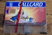 Ireland CallCard "Pocahontas" Walt Disney, mint in wrapper, 9/1995, 10 Units - free standard postage