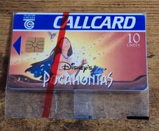 Ireland CallCard "Pocahontas" Walt Disney, mint in wrapper, 9/1995, 10 Units - free standard postage