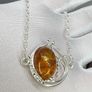 Silver bracelet Amber Solitaire Bracelet A Piece of Ancient Sunlight Image 9