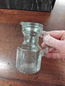 vintage Italian small glass pitcher