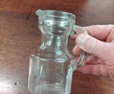 vintage Italian small glass pitcher