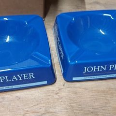 2 x large john players ashtrays 6inch square,,new old stock, brand new ,prefect condition, price includes post to anywhere in ireland thank you, by certificate proof of post,,