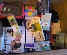 2 boxes of brand new small electronics. 260 pieces