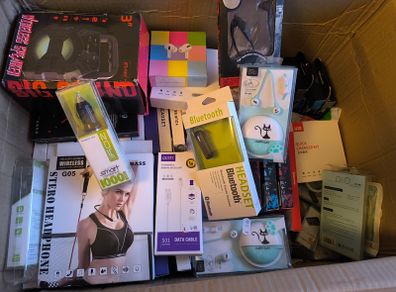 2 boxes of brand new small electronics. 260 pieces
