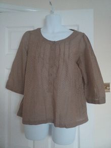 M&S Brown Blouse in Size 16