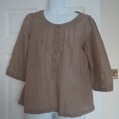 M&S Brown Blouse in Size 16