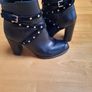 Black leather studded boots Faith size 6 Image 4