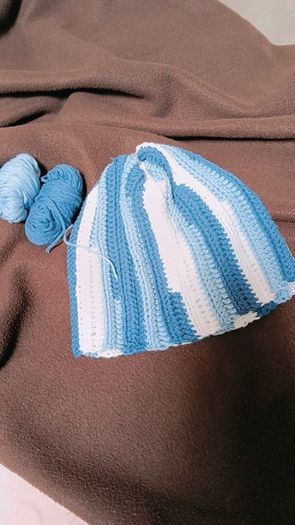 cloudie crochet beanie