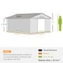 13 x 11ft Large Metal Storage Shed Sliding Doors Image 2