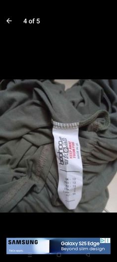 Boohoo dress with elasticated waist and belt. New with tags.