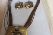 Costume  Necklace &amp; Matching  Earrings.  Length  - 9".