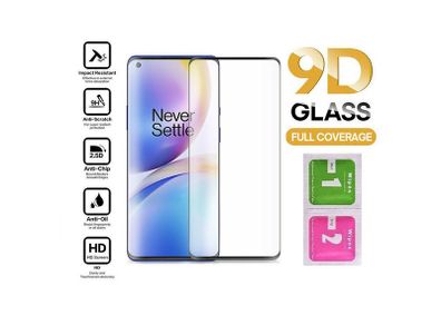 OnePlus 8 Pro Tempered Glass 9D Curved Screen Protector Full Coverage Glue New - FHTOP8PTG9D