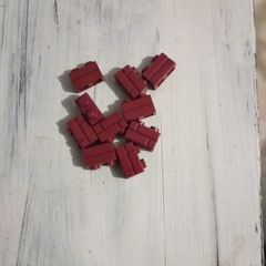 lego brick modified profile dark red 10 pieces