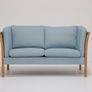 Vintage Danish Oak Framed Upholstered Sofa, Stouby, 1970s. Image 9