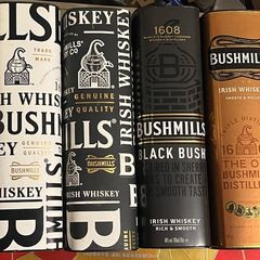 Bushmills Black Bush Irish whiskey tube  Jack Daniels whiskey box tube tin