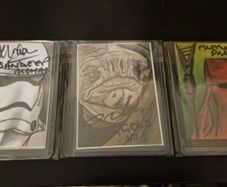Signed Star Wars sketch cards