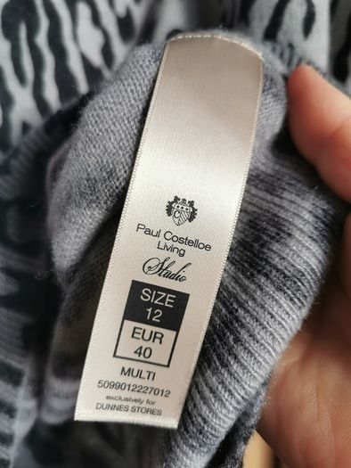 NEW - PAUL COSTELLOE leopard print cashmere Jumper UK 12