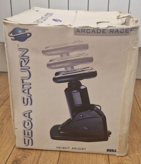 Sega Saturn w/ 3D Control Pad, Arcade Racer, Lightgun and Games