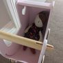 Pink moover dolls wooden pram Image 3