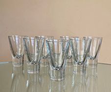 7 Mid Century "Italian Brunch" Crystal Glasses, 100ml, Short Cocktail