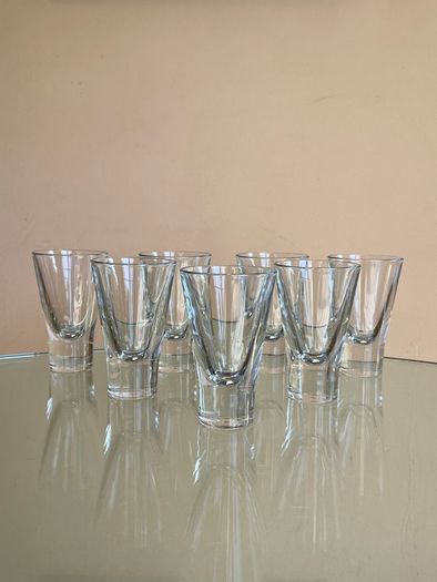7 Mid Century "Italian Brunch" Crystal Glasses, 100ml, Short Cocktail