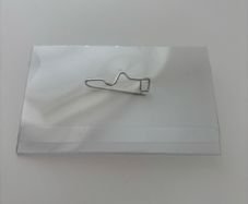 Plastic name tag holder