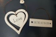 wooden plaques home wall decor Love