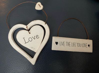 wooden plaques home wall decor Love