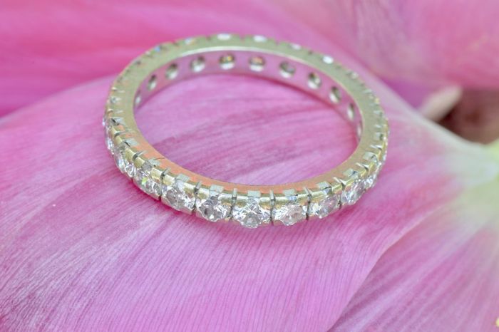 Antique 1.5ct Diamond Eternity / Wedding Band Ring - Platinum