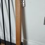 Oak and black metal stair gate Image 6