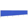 5-panel Wind Screen Fabric 600x160 cm Azure Blue Image 4
