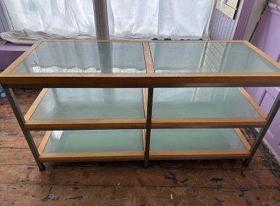 Shop counter and shop display cabinet