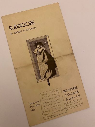 Belvedere College 1935 programme